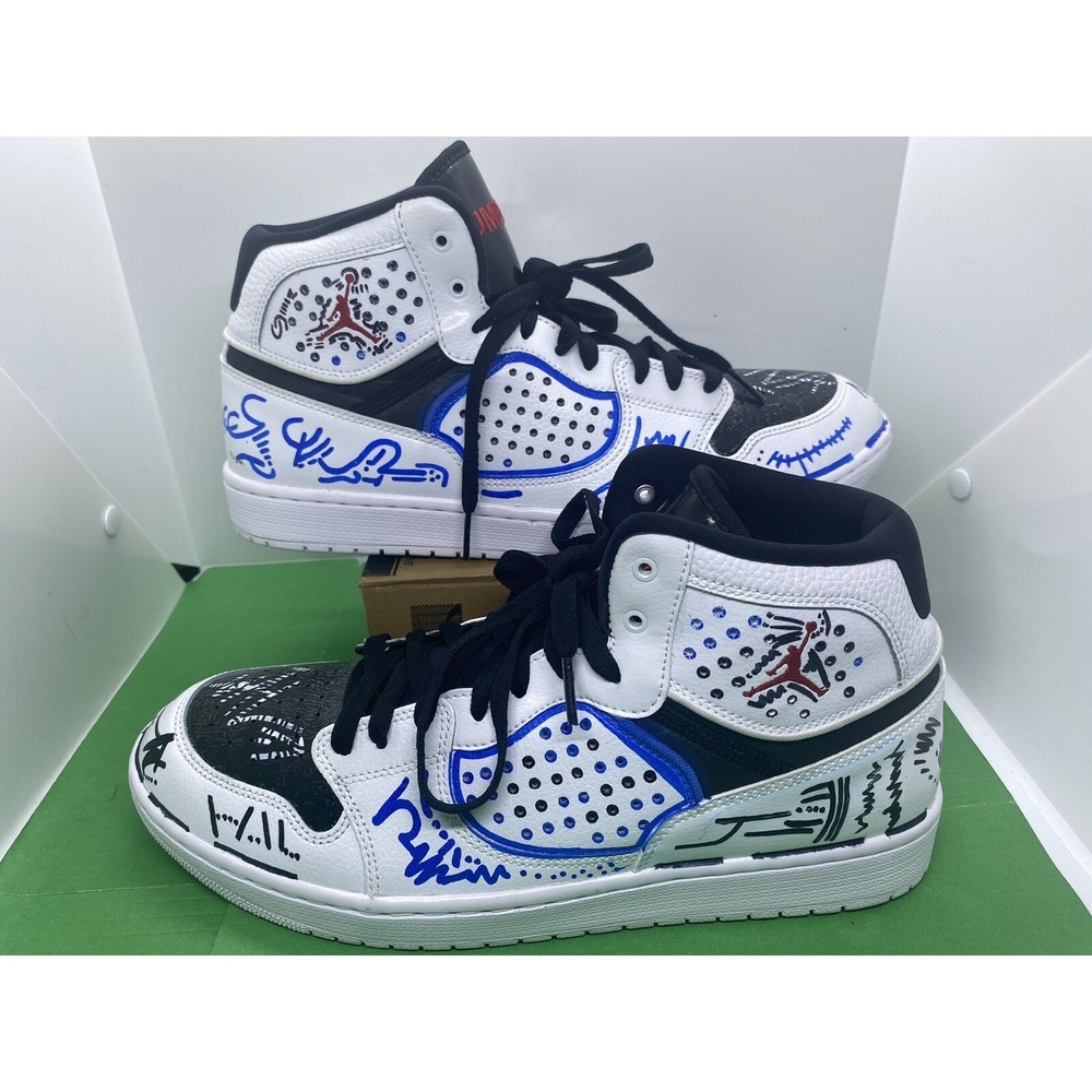 Jordan Access White Black Athletic Sneaker AR3762-101 Mens Size 11